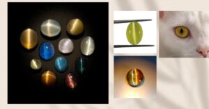 Cat's Eye Effects in Gemstones such as Chrysoberyl