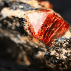 Red Zircon Crystal