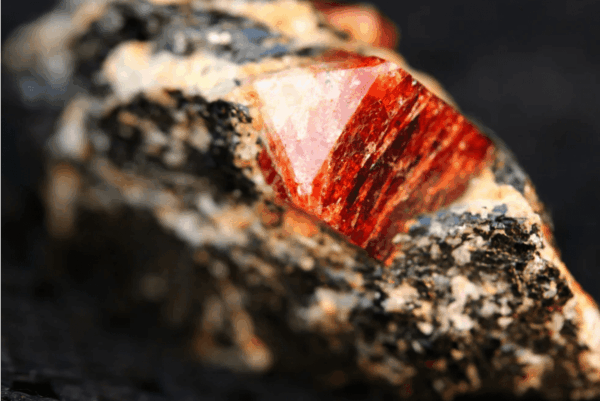 Red Zircon Crystal