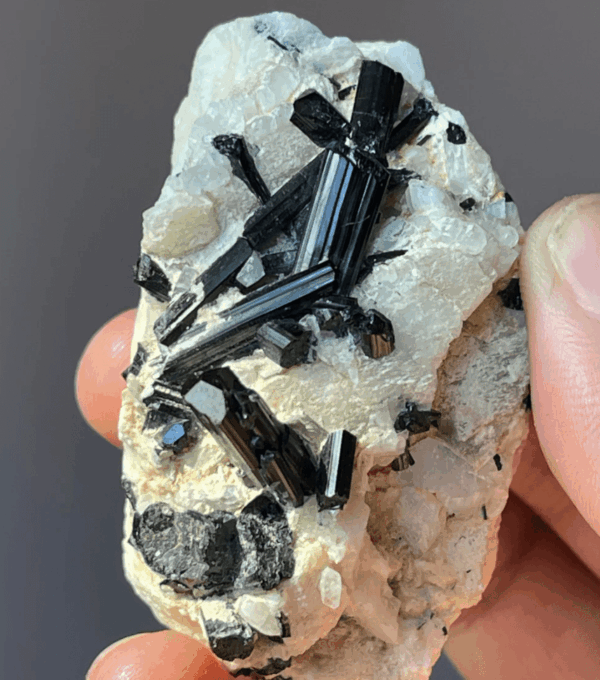 Black Tourmaline on Feldspar from Skardu Pakistan