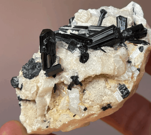 Black Tourmaline on Feldspar from Skardu Pakistan